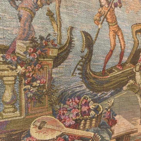 Belgium Tapestry Classic Scene Mid 20th Century Embroidery Cotton - Picture 3 of 9